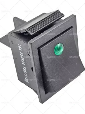 kolébkový vypínač montážní rozměr 30x22mm 250V 16A 2no samec 6,3mm obdélníková zelená Poslední Šance