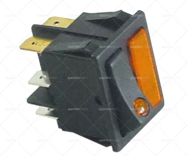 Kolébkový rozměr 30x22mm svítí oranžová / oranžová 1Z / lampa 250V 16A Nízká Cena