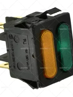 Tovární Cena Signál rozměr 30x22mm lampa 230 červená / zelená portu plochý konektor 6,3 mm Temp.Best. 125/55 ° C