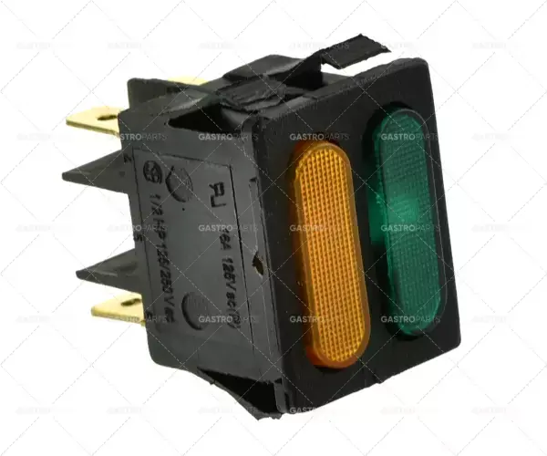 Tovární Cena Signál rozměr 30x22mm lampa 230 červená / zelená portu plochý konektor 6,3 mm Temp.Best. 125/55 ° C