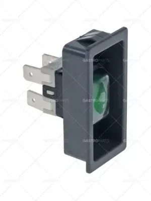 Kolébkový spínač rozměru 45x22mm / 51x25 mm zelená 2CO 250V 16A osvětlené spojovací plochý konektor 6,3 mm Originální