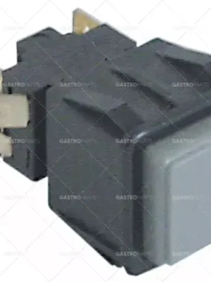 Omezená Nabídka tlačítkový spínač, montážní rozměry 28,5x28,5mm šedá/červená 2CO 250V 16A připojení vnější faston 6,3mm