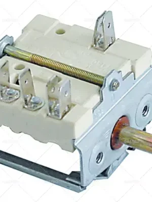 Zlevněný provozní spínač 6 poloh programovací hřídel ø 6x4,6 mm připojení vnější faston 1-pólový