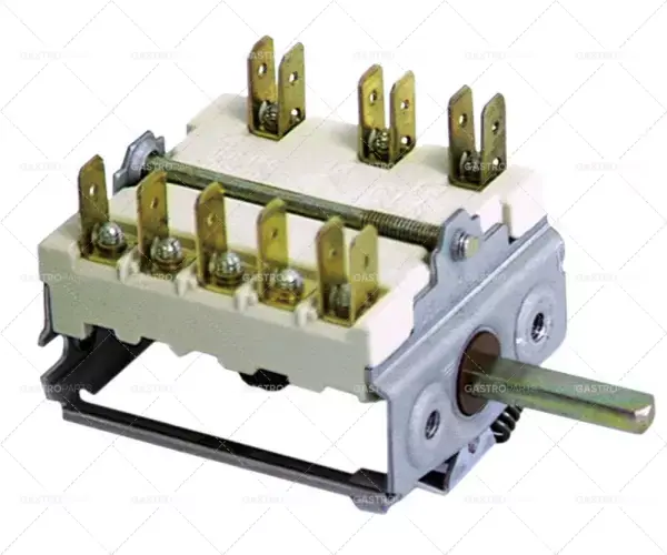 provozní spínač 5 provozních poloh 2NO/1CO sekvence 0-4-3-2-1 16A hřídel ø 6x4,6mm Vysoce Kvalitní