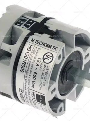 otočný spínač 2 0-1 sady kontaktů 1 typ HD1201R000 600V 12A hřídel ø 5x5mm Levný
