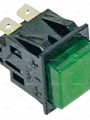 momentový spínač montážní rozměry 27,2x22,2mm zelený 2NO 250V Víkendová Akce