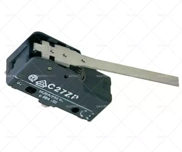 mikrospínač s pákou 250V 16A 1CO připojení vnější faston 6,3mm L 48mm L1 60mm Značkový