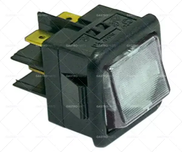 momentový spínač montážní rozměry 27,8x25mm čirý 2CO 250V 16A Novinka
