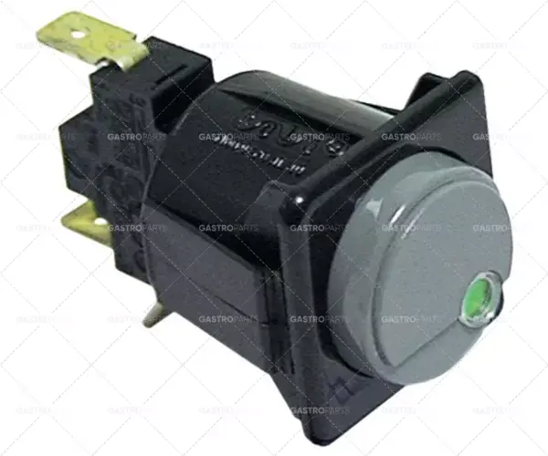 Tlačítkový Dimension 28,5x28,5mm červená / zelená 1CO 250V 16A Připojení plochá zástrčka 6,3 mm Super Cena