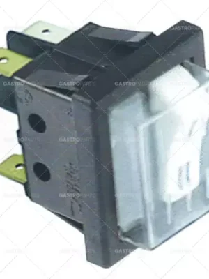 Oblíbený kolébkový spínač montážní rozměry 30x22mm bílý 1CO/indikátor světla 230V 16A 1-2