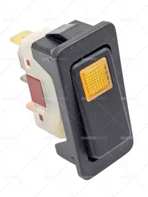 osvětlený kolébkový vypínač rozměr 34x15mm oranžové 1Z / lampa 250V 10A Autentický