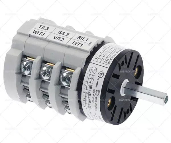 otočný přepínač polohách 3 1-0-2 Kontakt věty 6 Typ CA160007 400V 16A osy o 5x5mm axiální délka 23 mm Dokud Zásoby Vydrží
