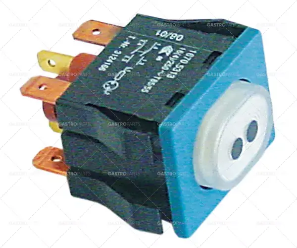 tlačítkový spínač, montážní rozměry 30x22mm bílý 2NO/světelný indikátor 250V 16A osvětlený Nakupujte Hned