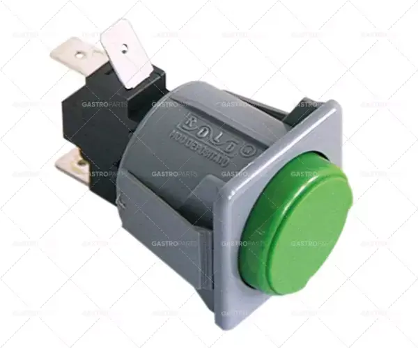 Cenový Hit momentový spínač montážní rozměry 28,5x28,5mm zelený 1CO 250V