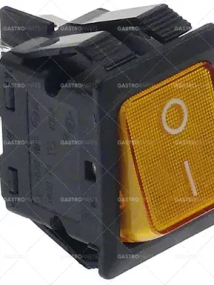 Kolébkový rozměr 30x22mm oranžové 2NO 250V 16A osvětlené 0-I konektor 6,3mm jazýčky Výhodná Nabídka