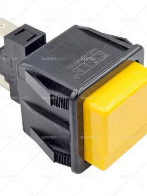 Tlačítkový Dimension 28,5x28,5mm žluté 1NO 250V 16A Připojení plochá zástrčka 6,3 mm Jen Po Omezenou Doba