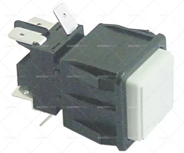 Hit Sezóny rozměry tlačítka 28,5x28,5mm 250V 16A 2co připojené pánské 6,3mm čtvercové bílé