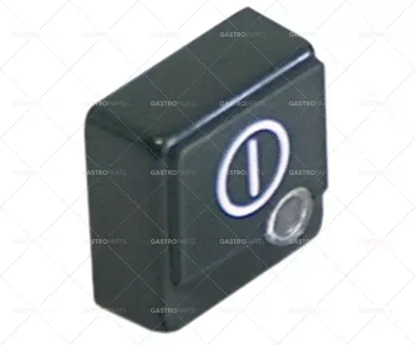 Akce rozměr tlačítka 23x23mm symbol hlavního vypínače černá