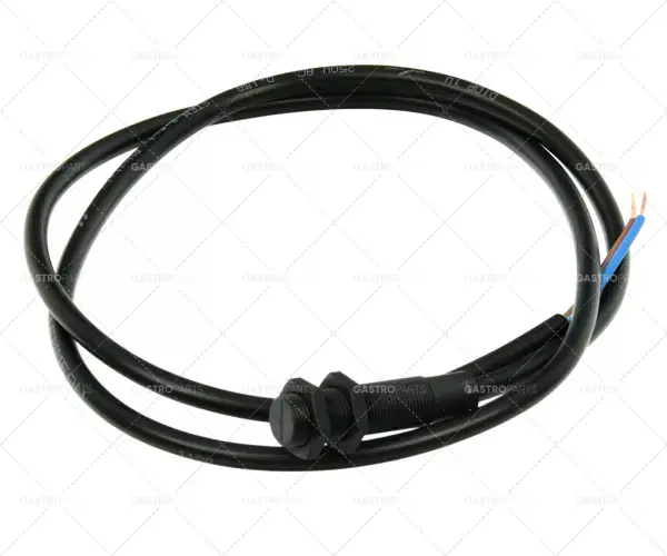 Magnetický spínač závit M10x0,75 1NO 250V 0,5A P max. 50W Propojovací kabel Délka kabelu 2000mm Časově Omezené