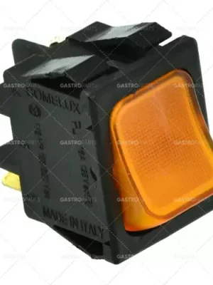 Kolébkový rozměr 30x22mm oranžové 1NO 250V 16A osvětlené spojovací plochý konektor 6,3 mm Jen Po Omezenou Doba