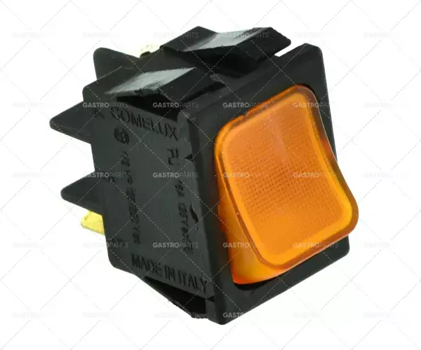 Kolébkový rozměr 30x22mm oranžové 1NO 250V 16A osvětlené spojovací plochý konektor 6,3 mm Jen Po Omezenou Doba