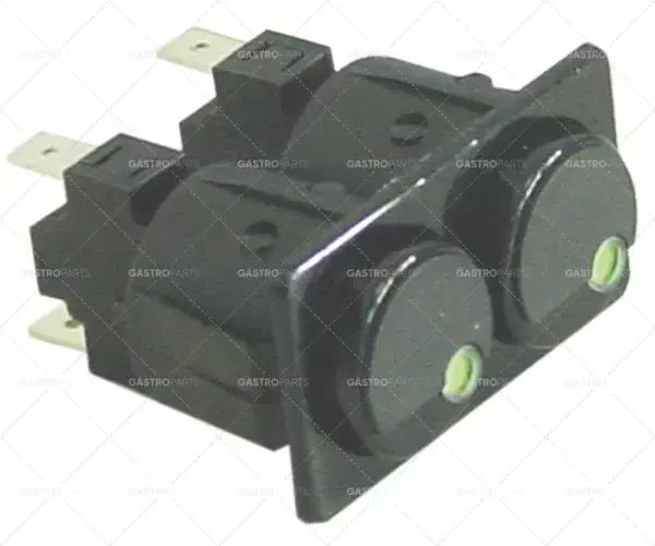 sada tlačítek montážní rozměr 28,5x52,6mm 250V 16A 1no samec podlaha 6,3mm kulatý černý Výhodná Nabídka