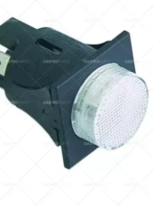 Zlevněný montážní spínač ø 25mm bílý 2no 250V 16A osvětlená přípojka samec faston 6,3mm