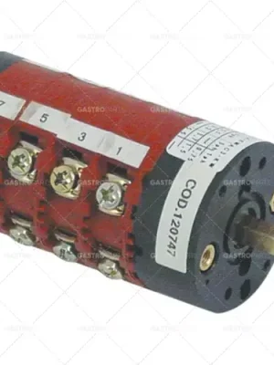 Akční Cena otočný vačkový spínač 5 poloh 0-1-2-3-4 7pólový typ cs0168590 400V 16A 5x5mm