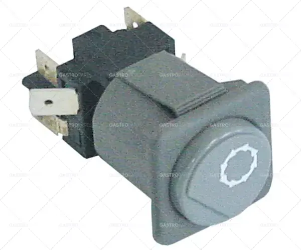 Tlačítkový Dimension 28,5x28,5mm šedá připojení 2CO 250V 16A Začátek plochou zástrčku 6,3 mm Speciální Cena