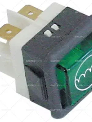 montážní rozměry kontrolky 27,8x25mm zelená 230V připojení samec faston 6,3mm Expresní Doručení