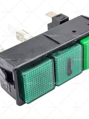 Přepínač kombinace tápání rozměru 28,5x77,5mm zelená 1Z / světlo / žárovka 250V 16A Nejlepší Cena