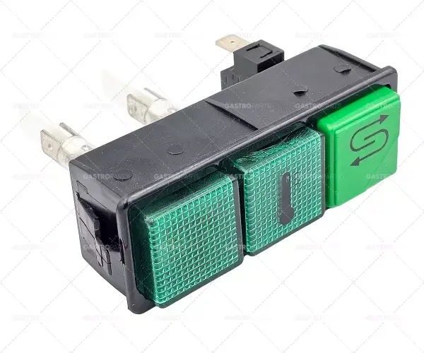Přepínač kombinace tápání rozměru 28,5x77,5mm zelená 1Z / světlo / žárovka 250V 16A Nejlepší Cena