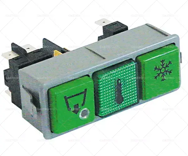 kombinace spínačů s momentovým ovládáním montážní rozměry 28,5x77,5mm zelená Novinka