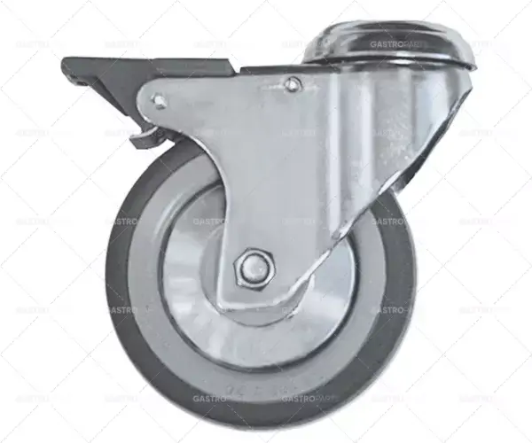 Vysoce Kvalitní otočné kolečko s otočnou brzdou ø 100 mm otvor pro šroub ø 12 mm pouzdro SS nosnost 80 kg