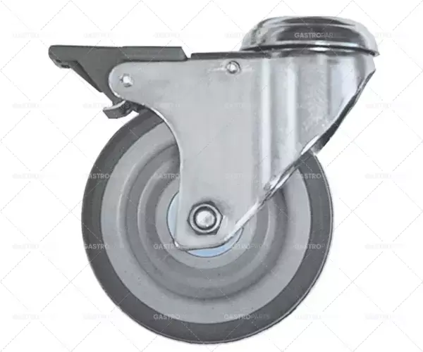 otočné kolečko s otočnou brzdou ø 125 mm otvor pro šroub ø 12 mm pouzdro ss nosnost 100 kg Levný