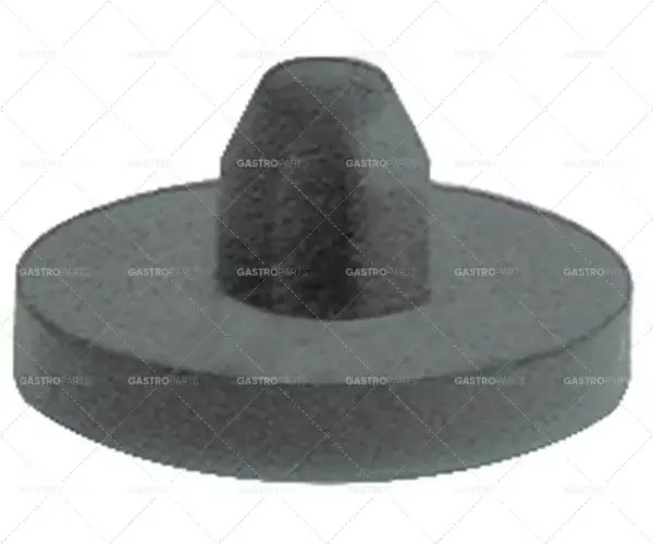 Autentický patka zařízení ø 25mm h 13mm montáž ø 8mm montážní rozměry 4mm guma množství 1 ks