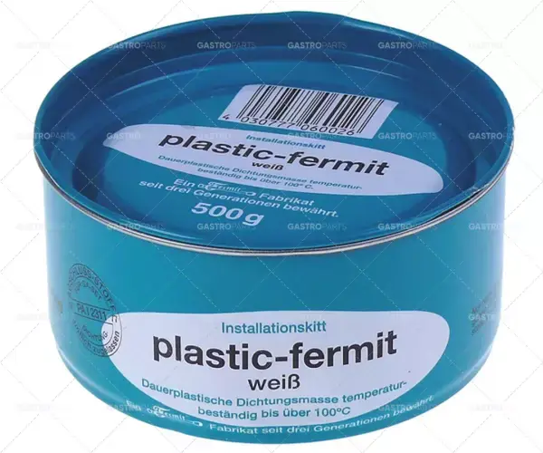 Autentický těsnicí hmota FERMIT Plastik-Fermit viskoplastická, hnětená 500g plechovka bílá