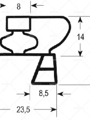 Super Cena profil těsnění chladicího zařízení 9783 š 190 mm d 357 mm velikost zásuvky chladicího zařízení 1/3