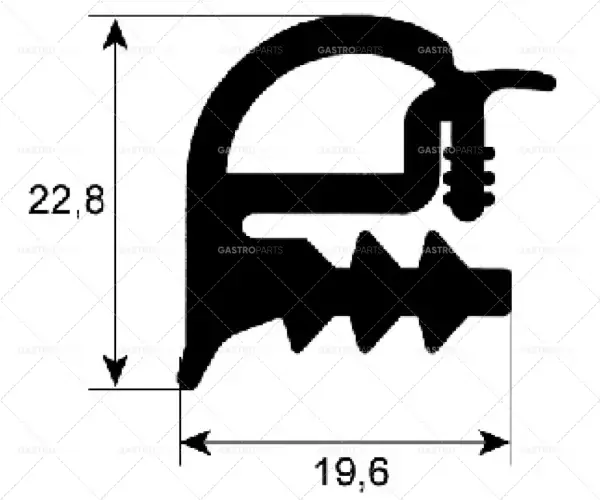 profil těsnění trouby 2250 š 470 mm d 790 mm vnější rozměr 10 x 1/1 Expresní Doručení