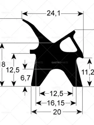 Top Prodej profil těsnění dveří 2410 délka 560 mm šířka 345 mm