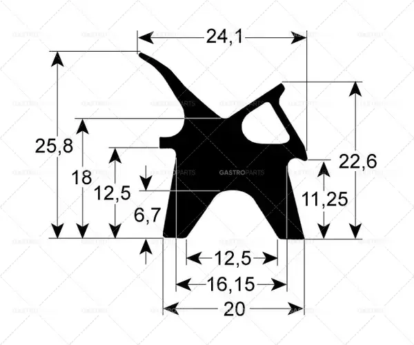 Top Prodej profil těsnění dveří 2410 délka 560 mm šířka 345 mm