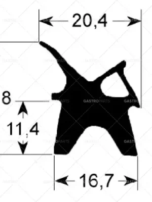 profil těsnění dveří 2410 délka 880 mm šířka 715 mm Přímo Od Výrobce