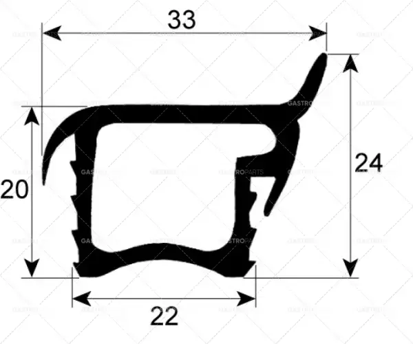 Odeslání Ihned vstupní těsnění vozíku profil 4060 délka 165 mm šířka 675 mm rozměr klínu
