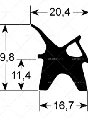 Nejprodávanější profil těsnění dveří 2410 délka 608 mm šířka 413 mm