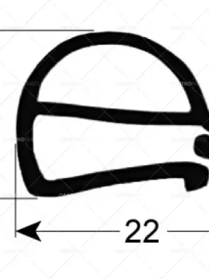 Cenový Hit profil těsnění dveří 2260 délka 715 mm šířka 645 mm