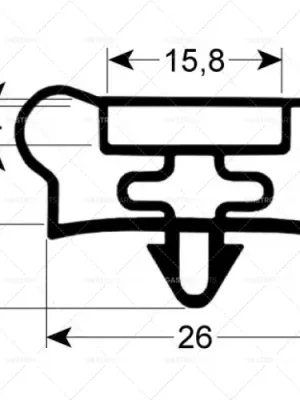 chladicí těsnění profil 9951 Š 464mm D 1530mm vnější velikost dveří 550L chladicího boxu Zlevněný