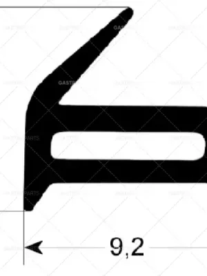 Výhodná Nabídka Trouba těsnící profil 2915 B 325 mm L 1010 mm Rozměr Unit 1 dlouhá strana otevřená 3/1 s upevňovacími háky