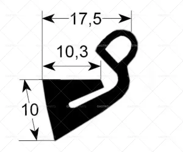 profil těsnění dveří 2970 L 1133mm Množství 1 Omezená Nabídka