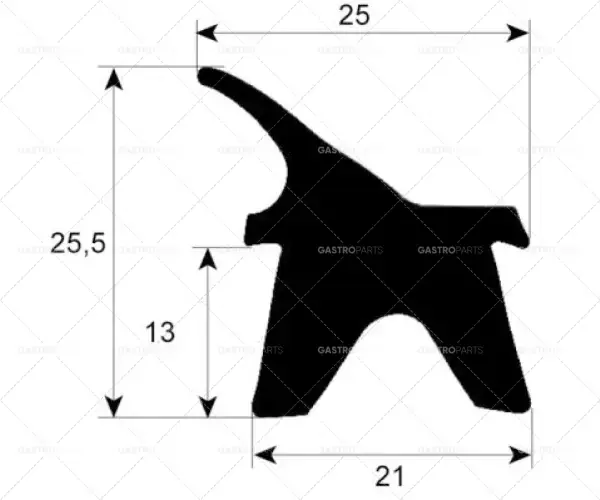 profil těsnění dveří 2402 délka 425 mm šířka 385 mm vnější rozměr Omezená Nabídka
