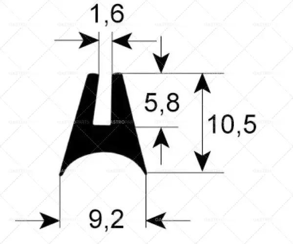 profil těsnění trouby 1580 L 1800mm Množství 1 montážní pozice vnitřní Hit Sezóny